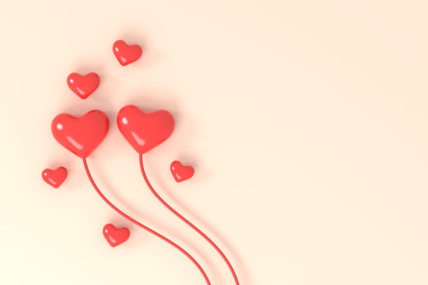 情人节背景设计。3 d渲染。图片下载