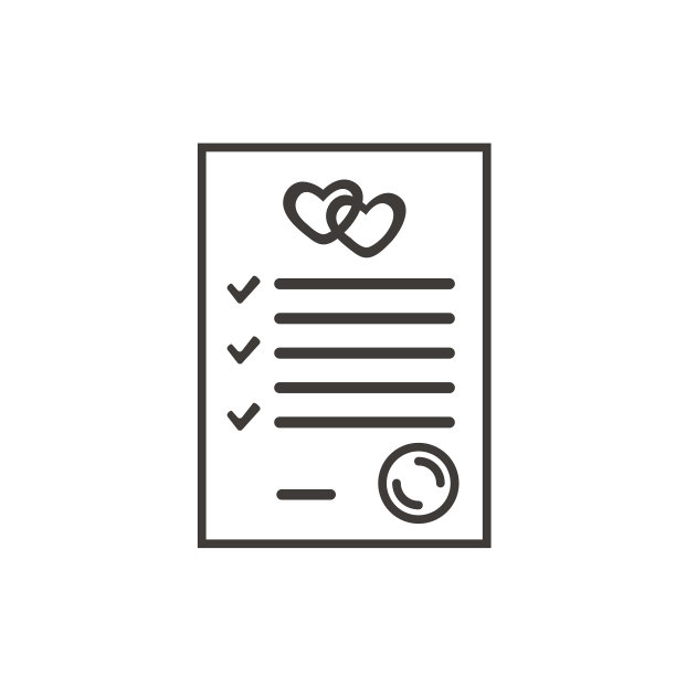 婚姻合同大纲图标婚前协议签署图片下载