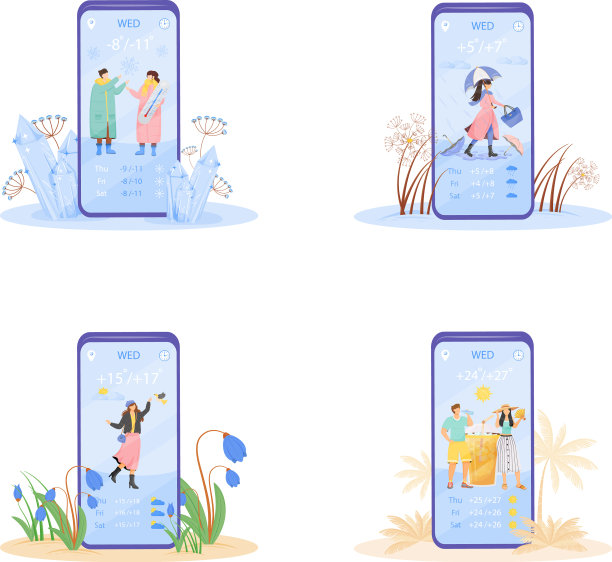 每周天气预报卡通智能手机app图片下载