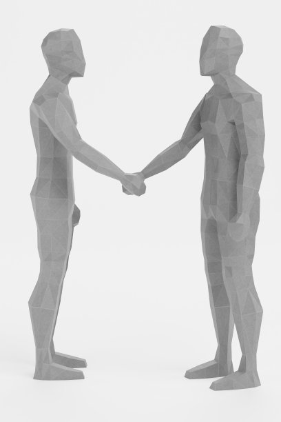 人工低多边形角色的3D渲染图片下载