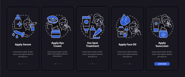 护肤常规提示夜间模式图片下载