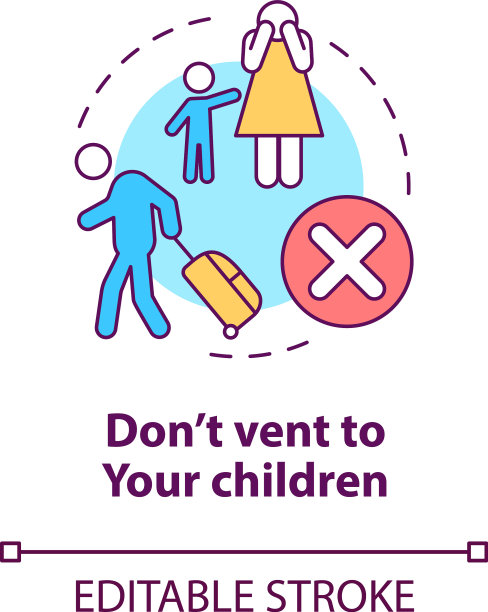 不要对你的孩子发泄概念图标图片下载