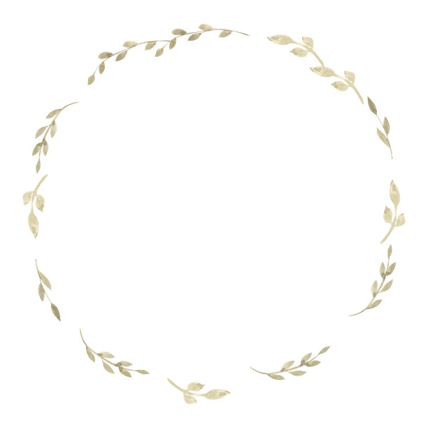 儿童水彩花环插图图片下载