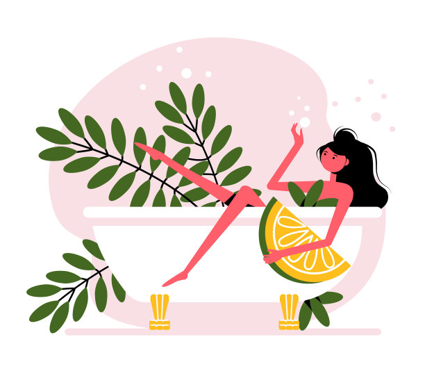 放松治疗妇女洗澡图片下载