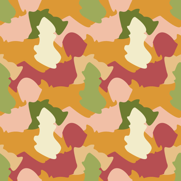 迷彩无缝图案不规则形状图片下载