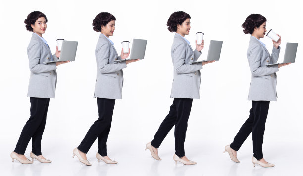 全长30、40、40的亚洲女教师经理业务，左走右走图片下载