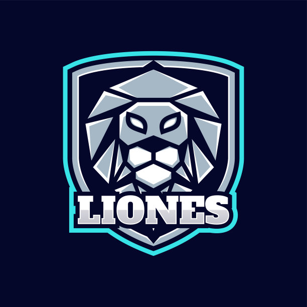 矢量插图狮子运动和E运动风格。图片下载