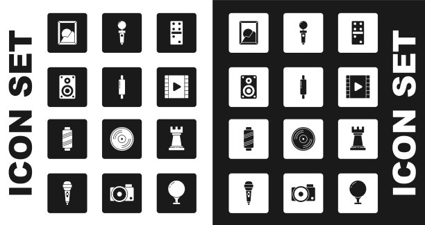 集多米诺擀面杖立体声喇叭画面图片下载