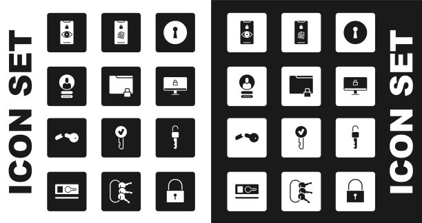 设置钥匙孔文件夹和锁创建帐户图片下载