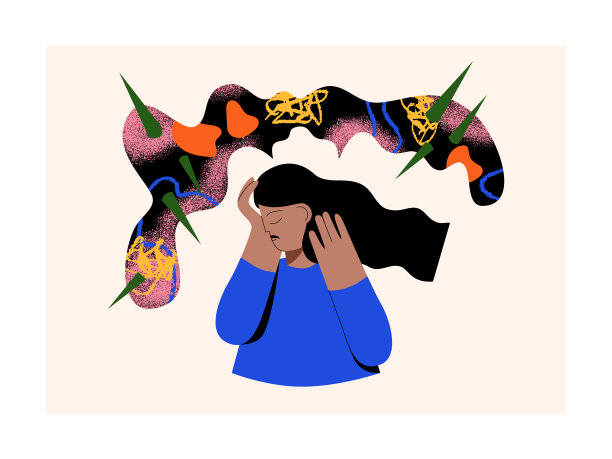 焦虑症向量图片下载