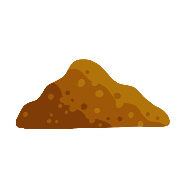 堆土。布朗丘。农田:用于耕种的土地和土壤平的卡通图片下载