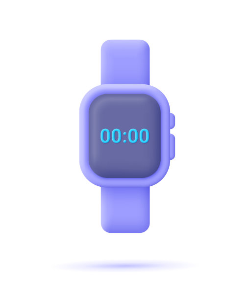 聪明看设备。聪明看技术。3 d矢量图标。卡通最小的风格。图片下载