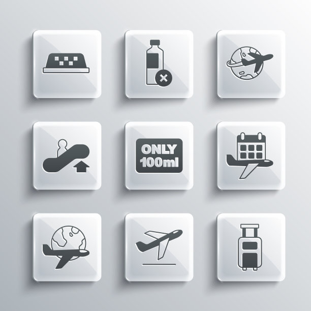 设置飞机起飞行李箱日历和飞机图片下载