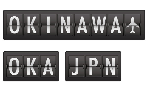 日本冲绳机场旅游信息展示图片下载