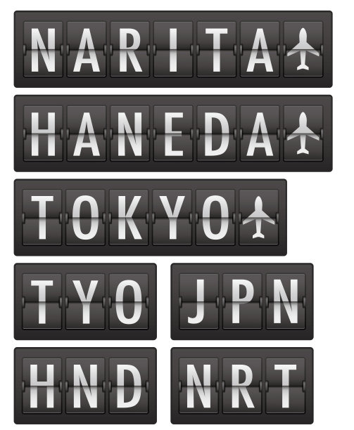 日本东京机场旅游信息展示图片下载