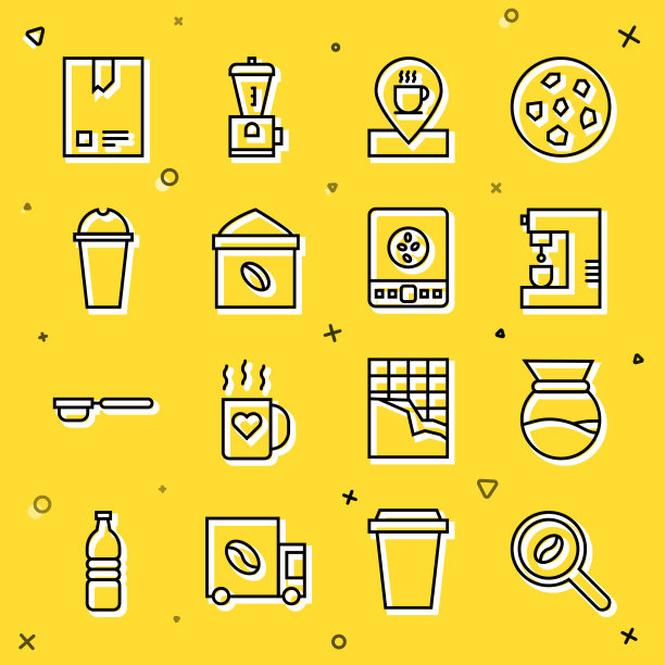 定线精选咖啡豆倒入机图片下载