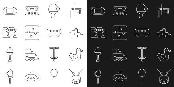 设置线鼓与鼓棒橡皮鸭玩具图片下载