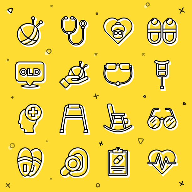 定线心率眼镜拐杖或图片下载