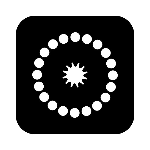 为设计元素。抽象的黑色和白色圆点形状图标。图片下载