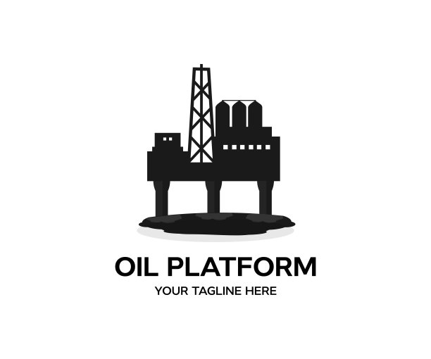 海洋石油平台，近海钻探天然气和石油。Сentral水、气、凝析油分离处理平台(矢量设计及插图。图片下载