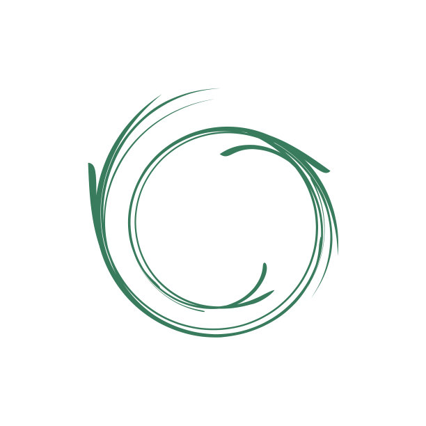 自然草螺旋标志设计图片下载