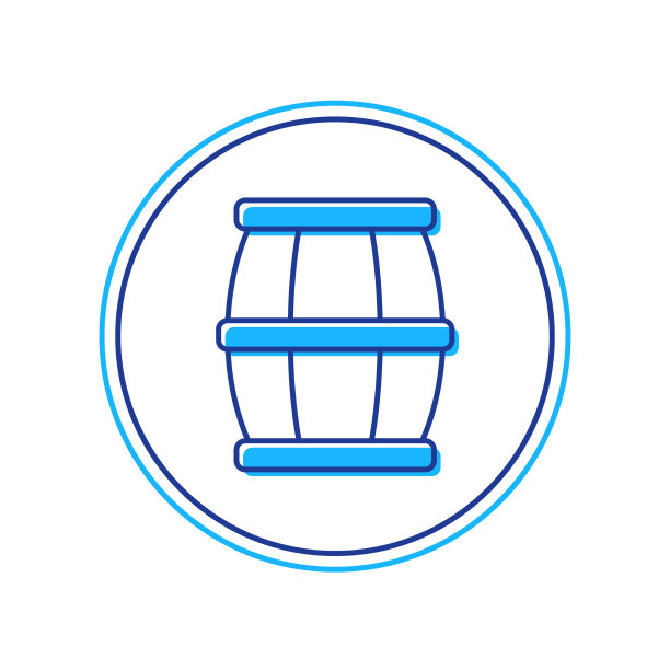 填充轮廓木桶蜂蜜图标图片下载