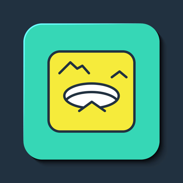 描满了冬钓icon孤立的轮廓图片下载