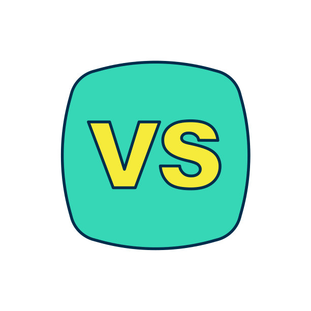 填充轮廓vs vs战斗图标孤立上图片下载
