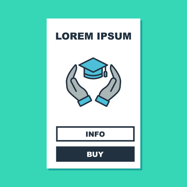 填大纲教育补助金图标孤立上图片下载