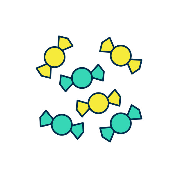 填充轮廓糖果图标孤立在白色图片下载