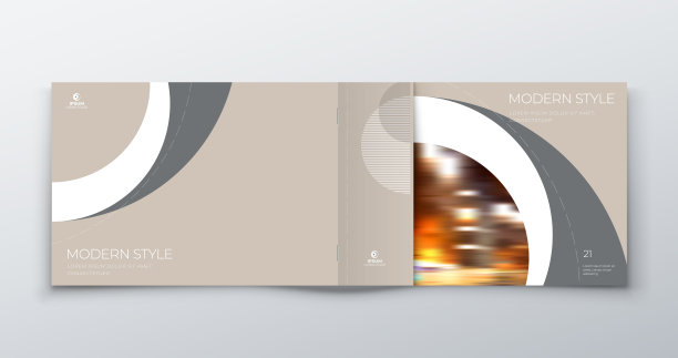 景观覆盖最小优雅的几何设计。现代抽象背景的横向小册子，布告，报告，海报，传单，横幅等。Eps10向量模板。图片下载