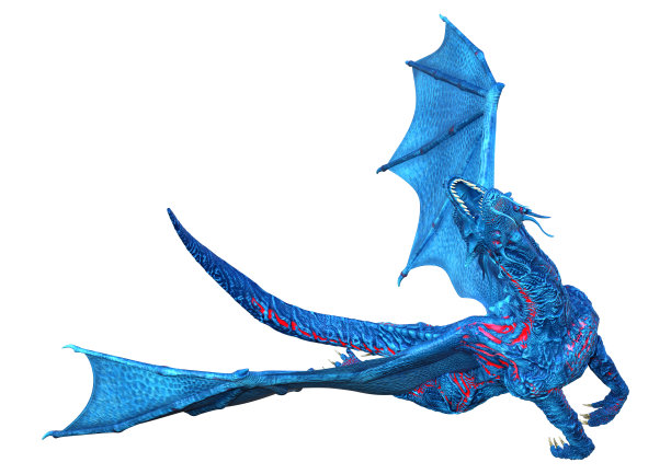 3D渲染童话中的白龙图片下载