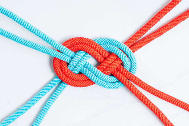 无限符号形状由彩色的线图片下载