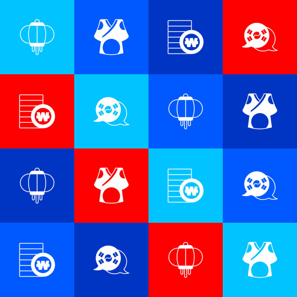 Set Korean lantern和服南赢币和图片下载