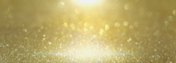 闪光的灯光背景，散焦抽象黄金，散景背景，圣诞和新年假期的装饰元素，贺卡，网页横幅，海报图片下载