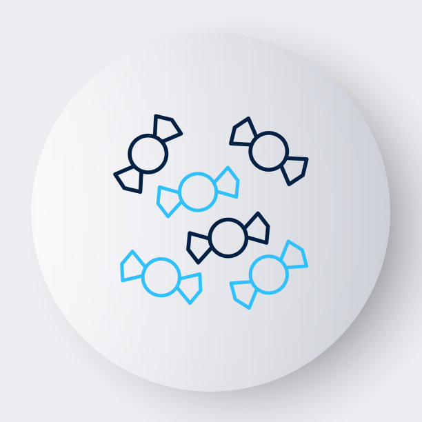 线糖果图标孤立在白色背景图片下载
