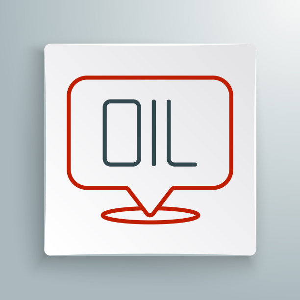 线字油图标孤立在白色背景图片下载