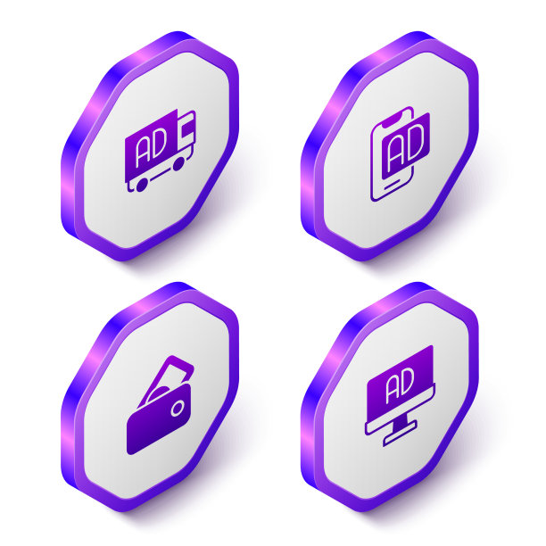 在卡车钱包上设置等距广告图片下载