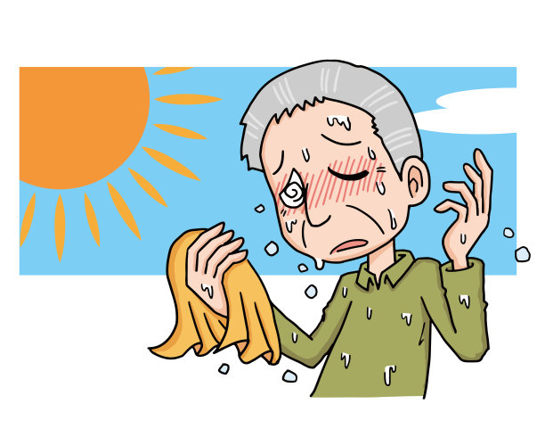 中暑的祖父图片下载