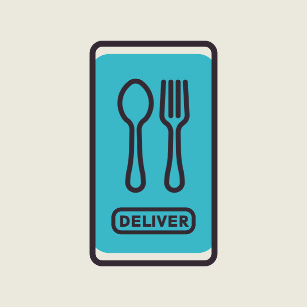 快餐外卖服务图标图片下载