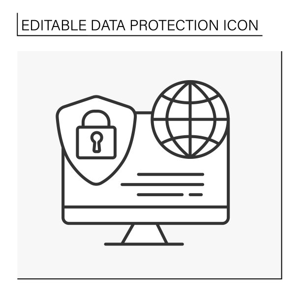 安全系统线性图标图片下载