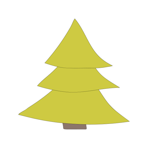 圣诞树插图。新年装饰矢量元素，五彩缤纷的节日树图标。图片下载