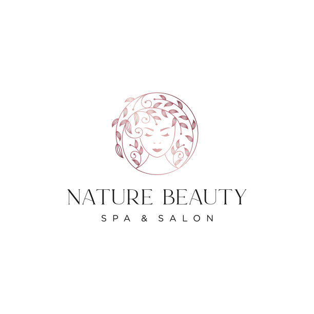 豪华美女女人线艺术标志设计图片下载