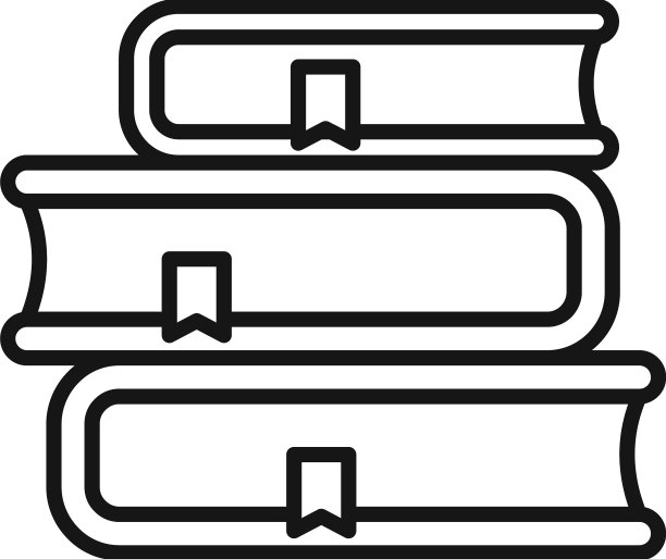 考试书堆图标大纲期末学习图片下载