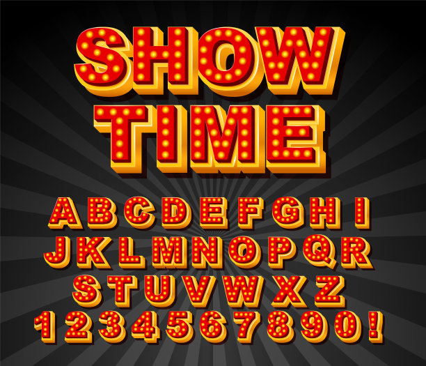 一套英文字母风格的游戏展示图片下载