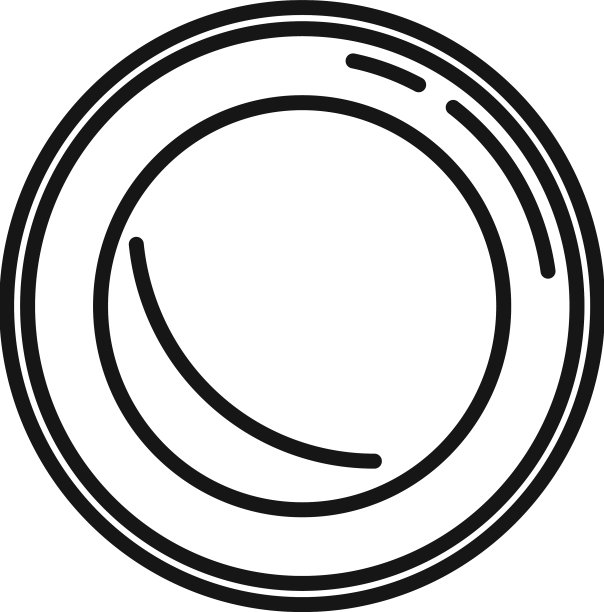 厨房餐盘图标勾勒食物午餐图片下载