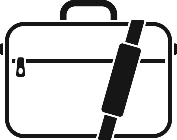 手提行李箱图标简单的箱子袋图片下载