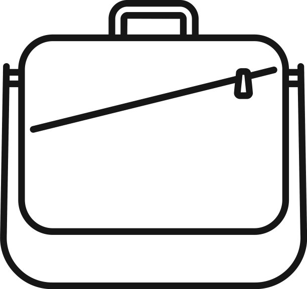 商务笔记本电脑包图标大纲案件图片下载