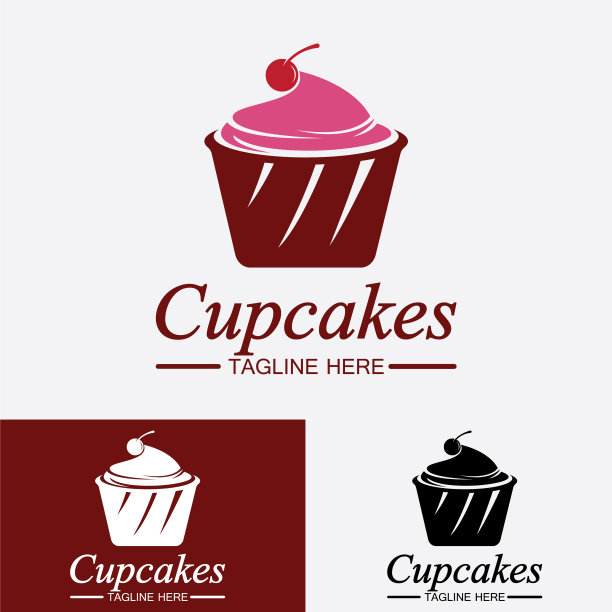 纸杯蛋糕logo设计模板纸杯蛋糕烘焙图标图片下载