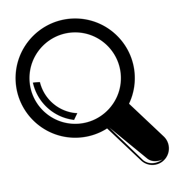 简单的符号搜索孤立在白色图片下载